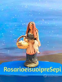 Personaggio presepe ceramica di Caltagirone 