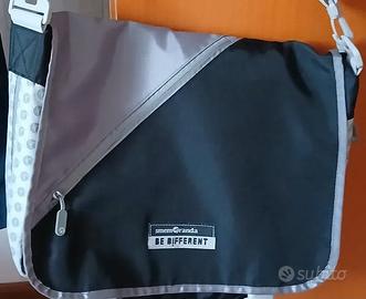 Borsa tracolla "Smemoranda" colore nero e grigio