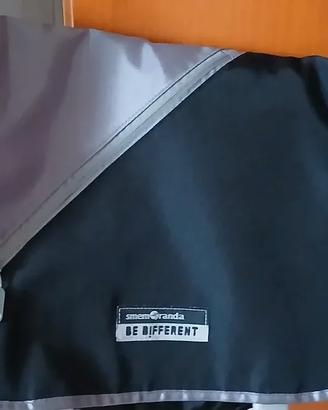 Borsa tracolla "Smemoranda" colore nero e grigio