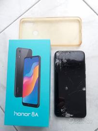 honor 8A nero con schermo e fotocamera rotti