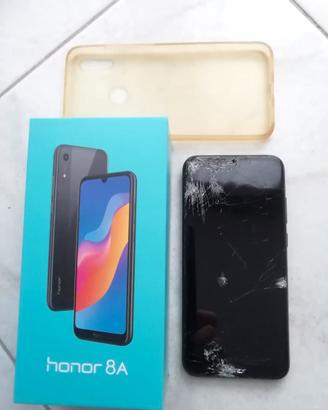 honor 8A nero con schermo e fotocamera rotti