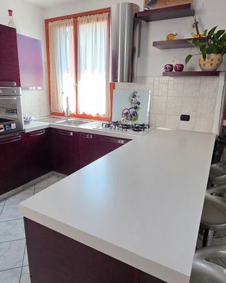 Cucina con penisola ed elettrodomestici 