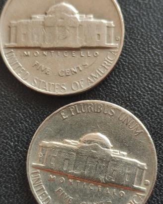 Errore di conio 5 centesimi dollaro USA 1964