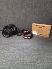 Canon 250D kit 18 55 garanzia e batteria extra