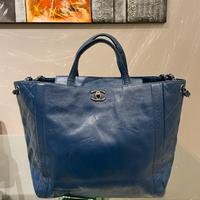Borsa Chanel Originale Vintage Pelle blu 2009/10