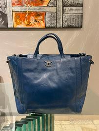 Borsa Chanel Originale Vintage Pelle blu 2009/10