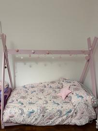 Letto montessori rosa