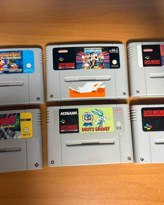 Lotto 6 giochi Super Nintendo Snes Pal Ita