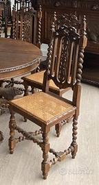 6 pz. Sedia Rinascimentale Francia 