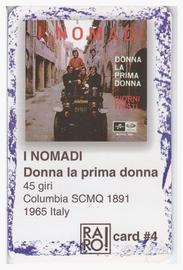Card n. 4 allegata alla Rivista Raro - I Nomadi