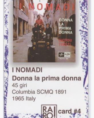 Card n. 4 allegata alla Rivista Raro - I Nomadi