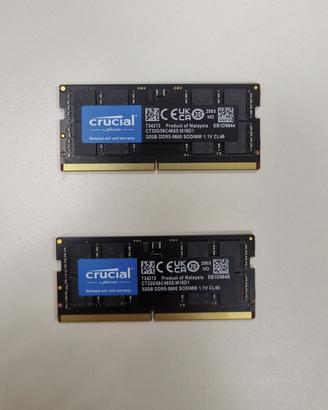 ram 64GB DDR5 Crucial 5600MHz SODIMM 64 gb 2x32 gb