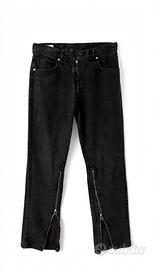 Zara Jeans Neri con Zip Caviglia