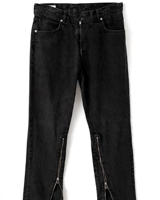 Zara Jeans Neri con Zip Caviglia
