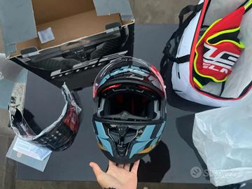 Casco LS2 FF327 Challenger ct2 flames - Taglia M,