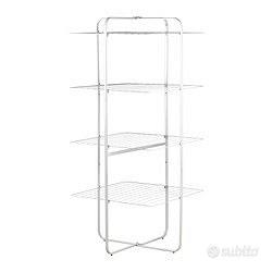 Stendibiancheria verticale bianco (72x72x160h cm)