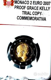 Monaco 2 euro 2007 GRACE KELLY Trial Copy Monaco