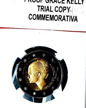 Monaco 2 euro 2007 GRACE KELLY Trial Copy Monaco