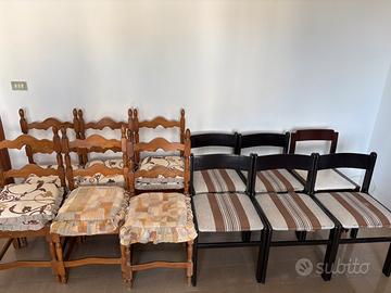 Stock Sedie in Legno – Stile Rustico