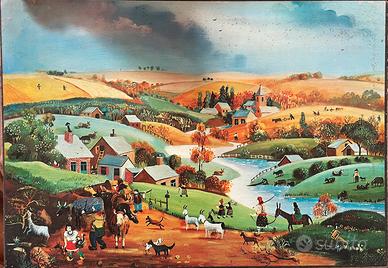 Dipinto su legno di jonas 52x37