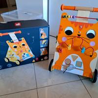 Janod - Carrello multiattività in Legno (Gatto)