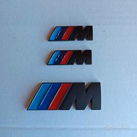 Set emblema Bmw Msport Nero laterali + posteriore