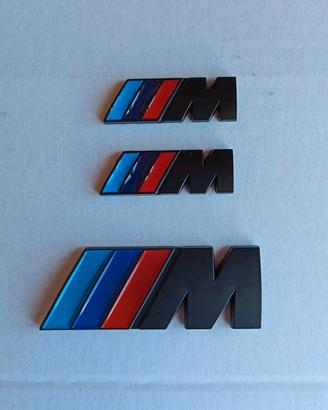 Set emblema Bmw Msport Nero laterali + posteriore