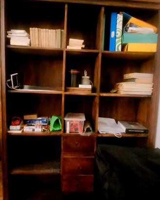 Libreria in legno massello 