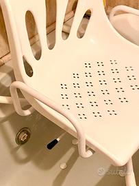 Sedia per Vasca con Braccioli e Seduta Girevole