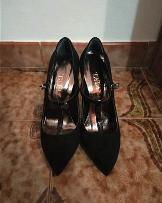 Scarpe Décolleté nere con cinturino Made in Italy