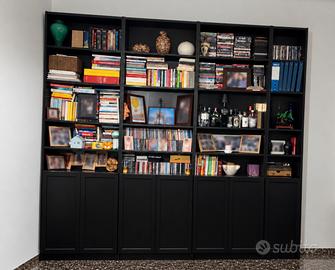 Libreria IKEA BILLY / OXBERG Nero Effetto Rovere