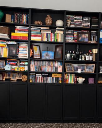 Libreria IKEA BILLY / OXBERG Nero Effetto Rovere