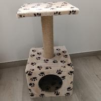 Tiragraffi con cuccia per gatto