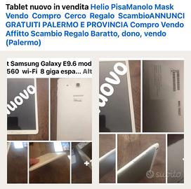 Due tablet 9.6 nuovi uno fa tel €70 cada uno