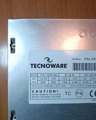 Alimentatore ATX Tecnoware per pc desktop 350 watt