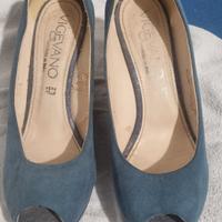 Vigevano scarpe donna vera pelle con zeppa  41