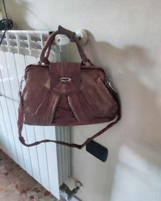 Borsa vintage in Pelle Marrone
