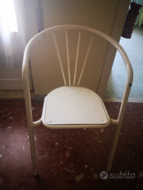 Sedie in metallo da esterno vintage anni 50