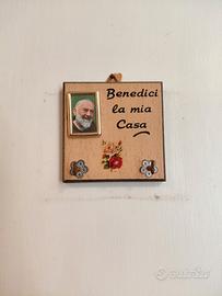 Quadretto portachiavi in legno Vintage 