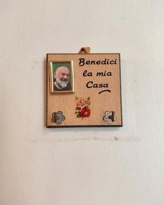 Quadretto portachiavi in legno Vintage 