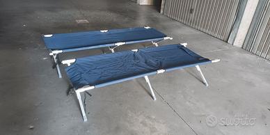 Coppia di brandine da camping pieghevoli,
