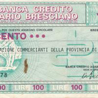 miniassegno 100 lire 1976