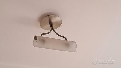 Set lampadario + 2 applique in metallo satinato