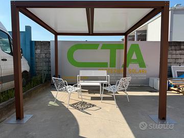 Gazebo da Giardino in  Alluminio con Luce LED