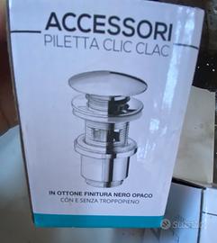 Piletta click clack in ottone nera per pilozza