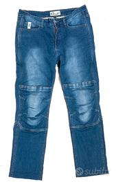 Pantaloni Jeans Moto Donna Tg. 50 Colore Blu