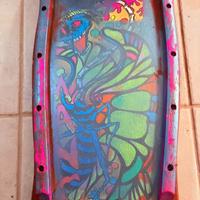 Skateboard con disegni fatti a mano del 1980