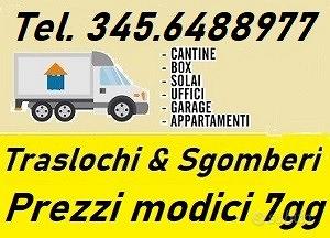 SGOMBERO Svuoto Trasloco Trasporto 7 giorni su 7