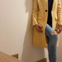 Cappott zara , lana, colore moda giallo