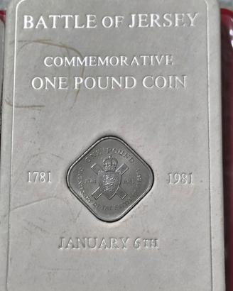 Moneta One Pound 1981 battaglia di Jersey 